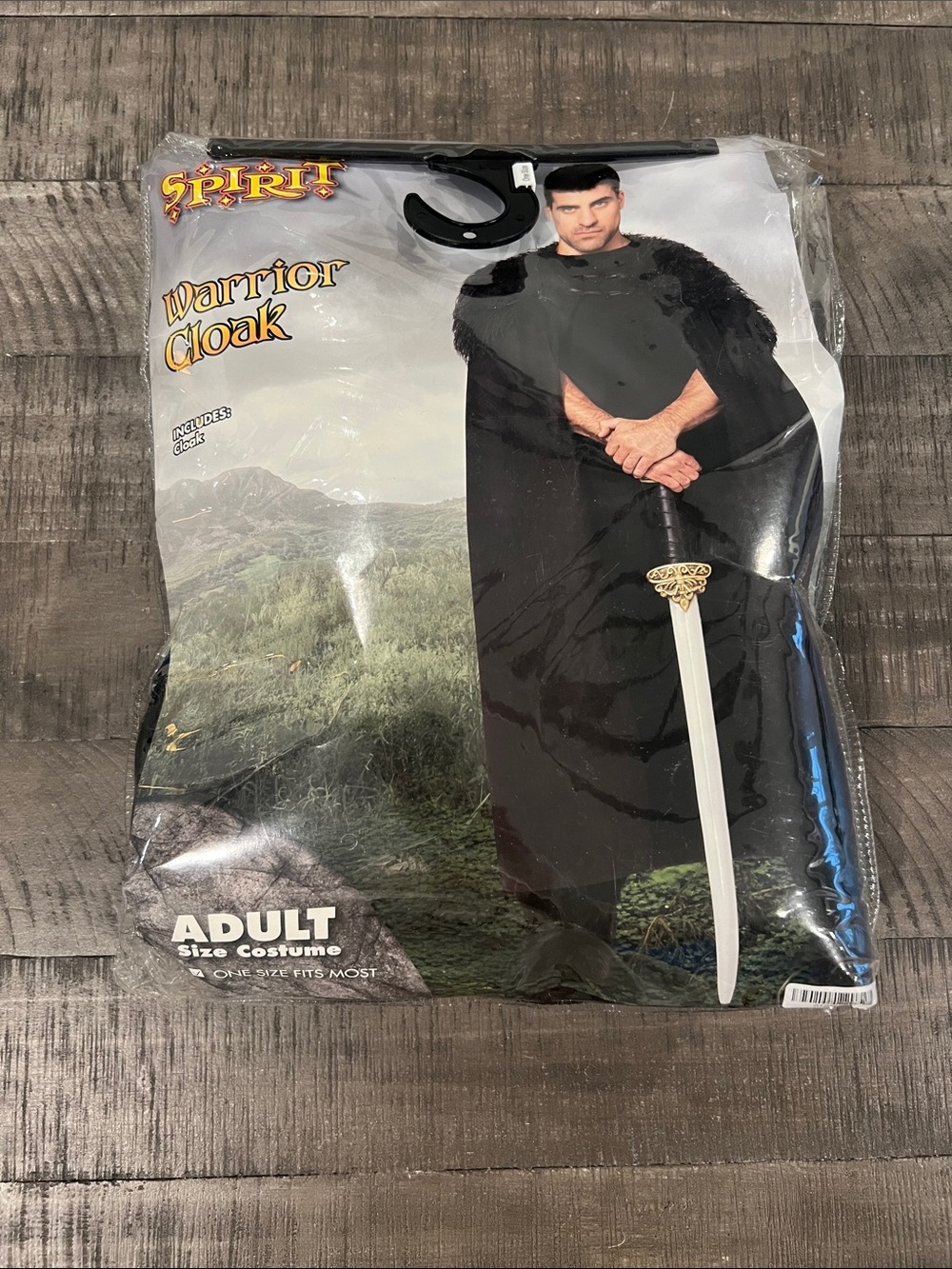 Spirit Halloween Black Warrior Cloak for Men